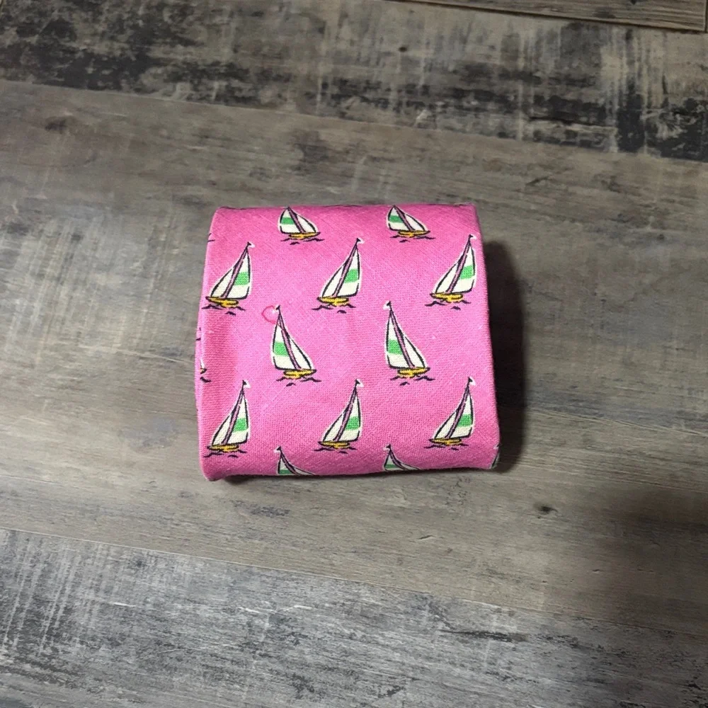 Ralph Lauren Pink Sailboat Kids Tie
